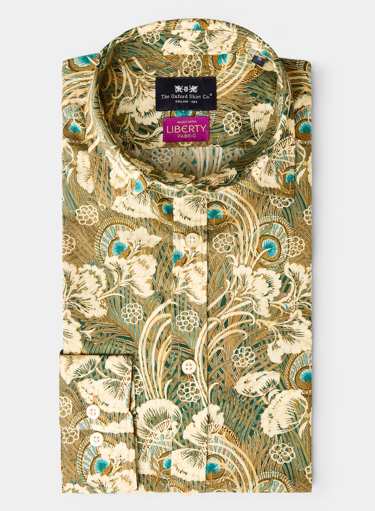 Men’s shirt in Hera Hana Liberty fabric.