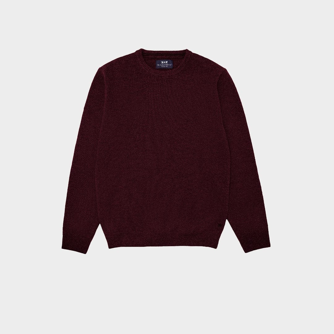 Men’s lambswool crew neck jumper in Red.