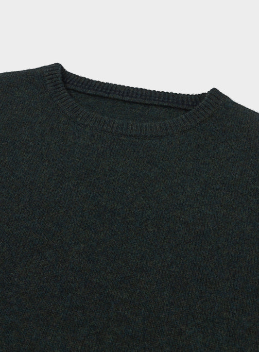 Men’s lambswool crew neck jumper in Sage.
