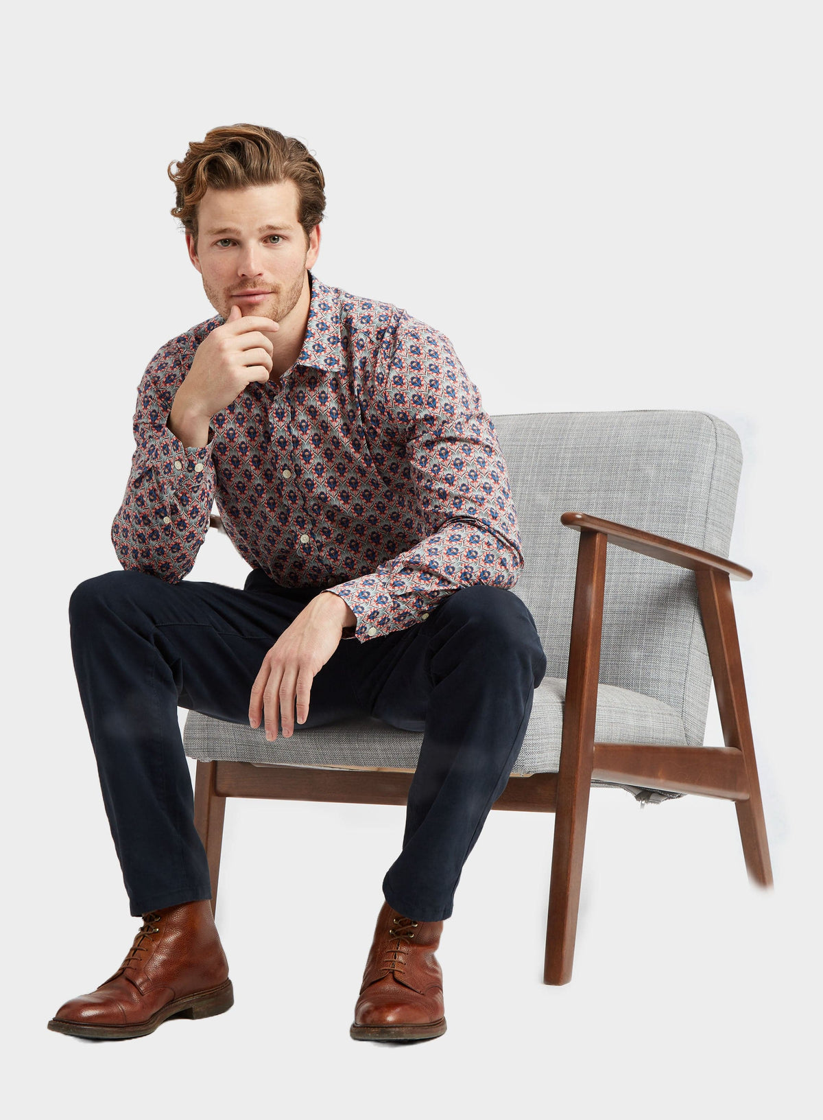 Men’s shirt in Luxor Liberty fabric.