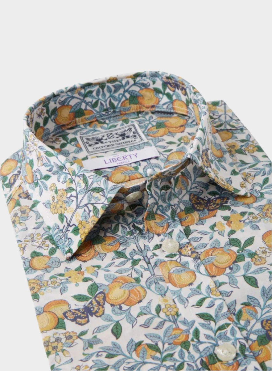 Men’s shirt in Orchard Liberty fabric.