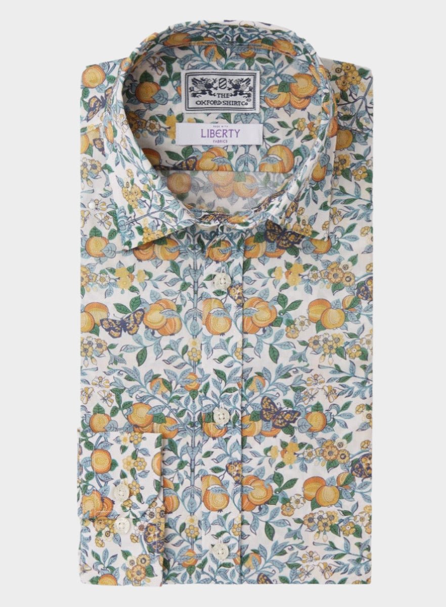 Men’s shirt in Orchard Liberty fabric.