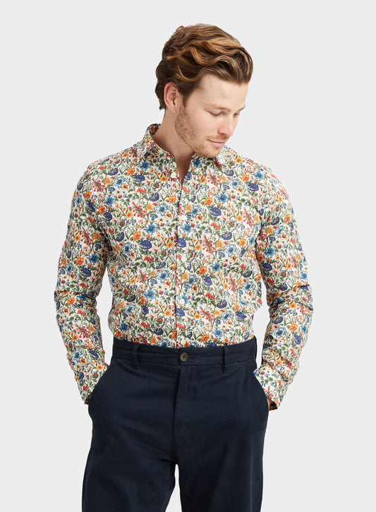 Men’s shirt in Rachel Liberty fabric.