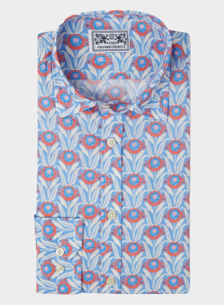 Men’s shirt in Sunflower Blooms Liberty fabric.