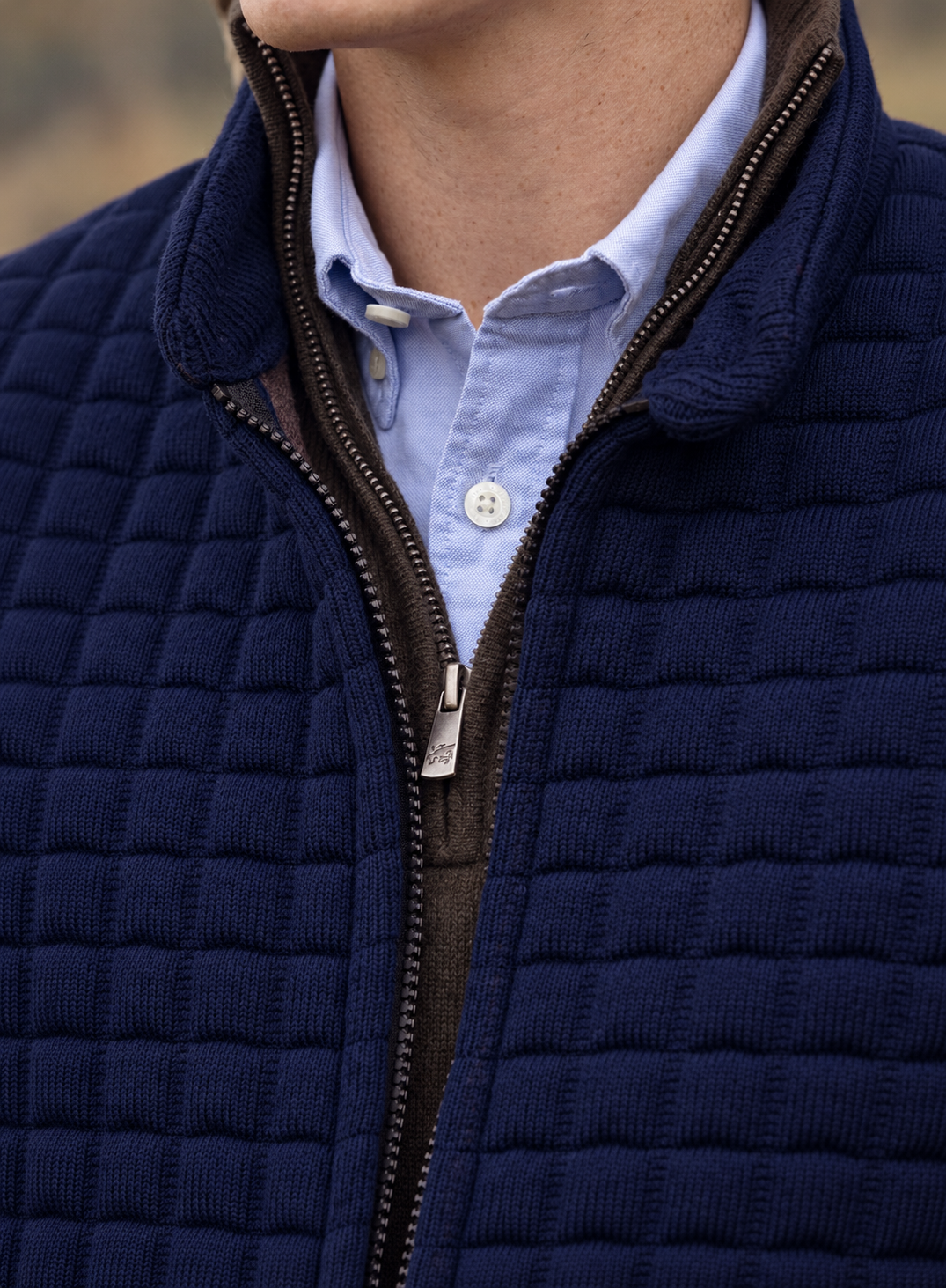 Men’s Thermatex quilted gilet in Navy.