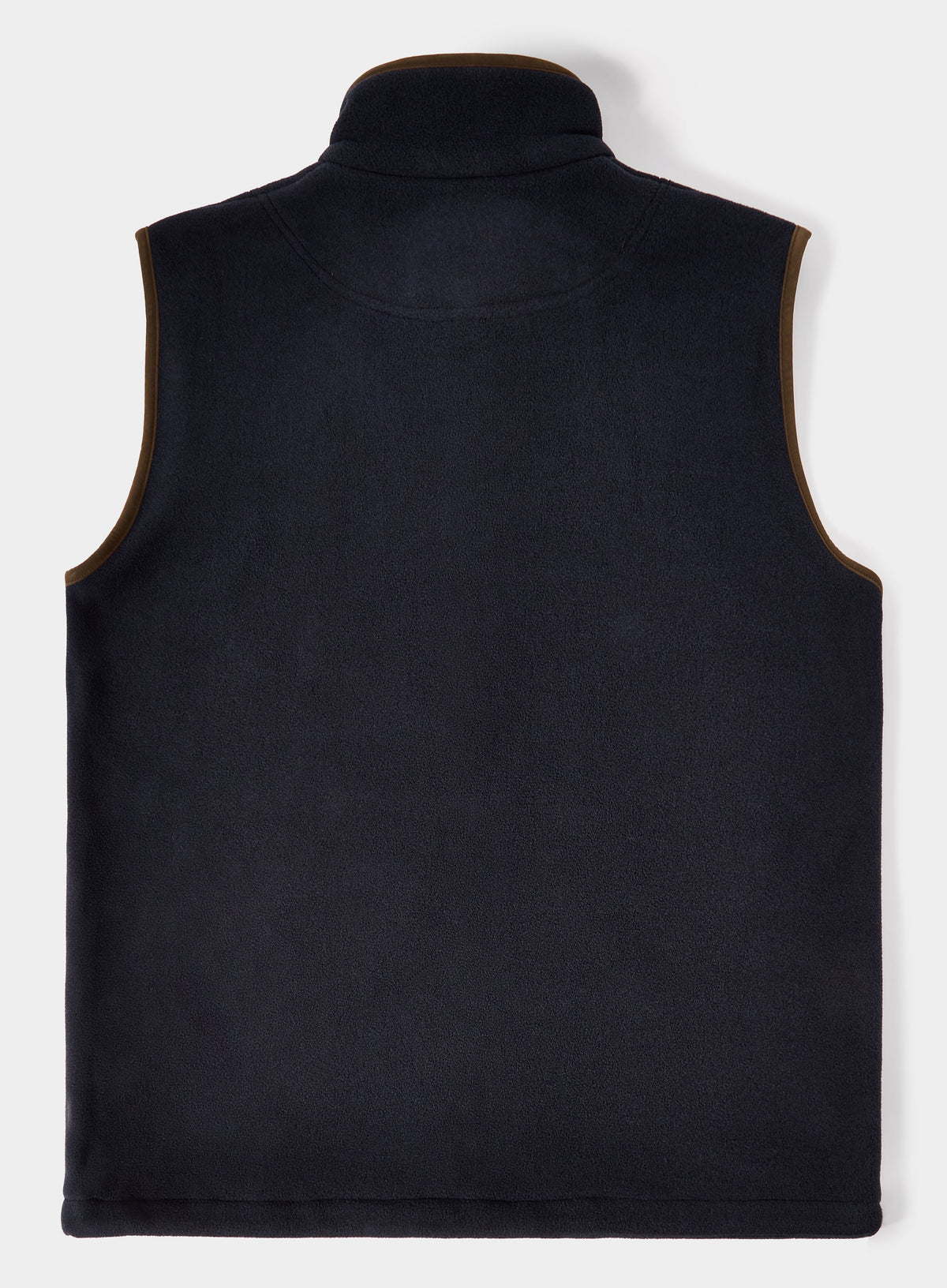 Men’s trimmed fleece gilet in Navy.