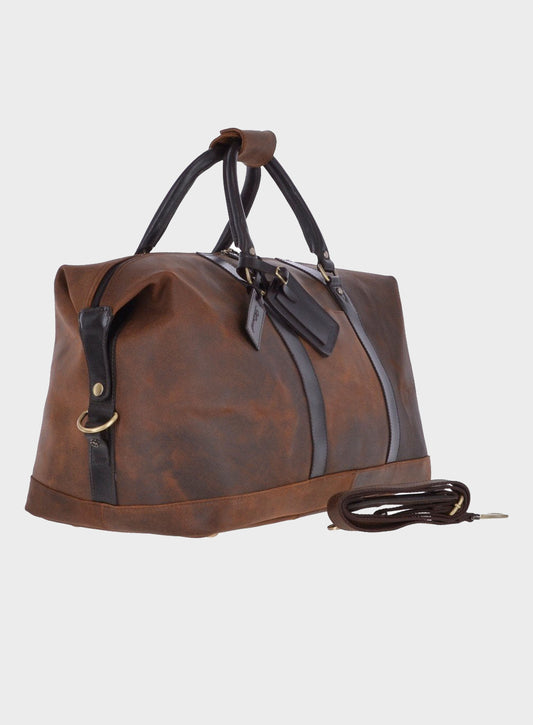 Men’s Varsity travel weekend bag in Brown.