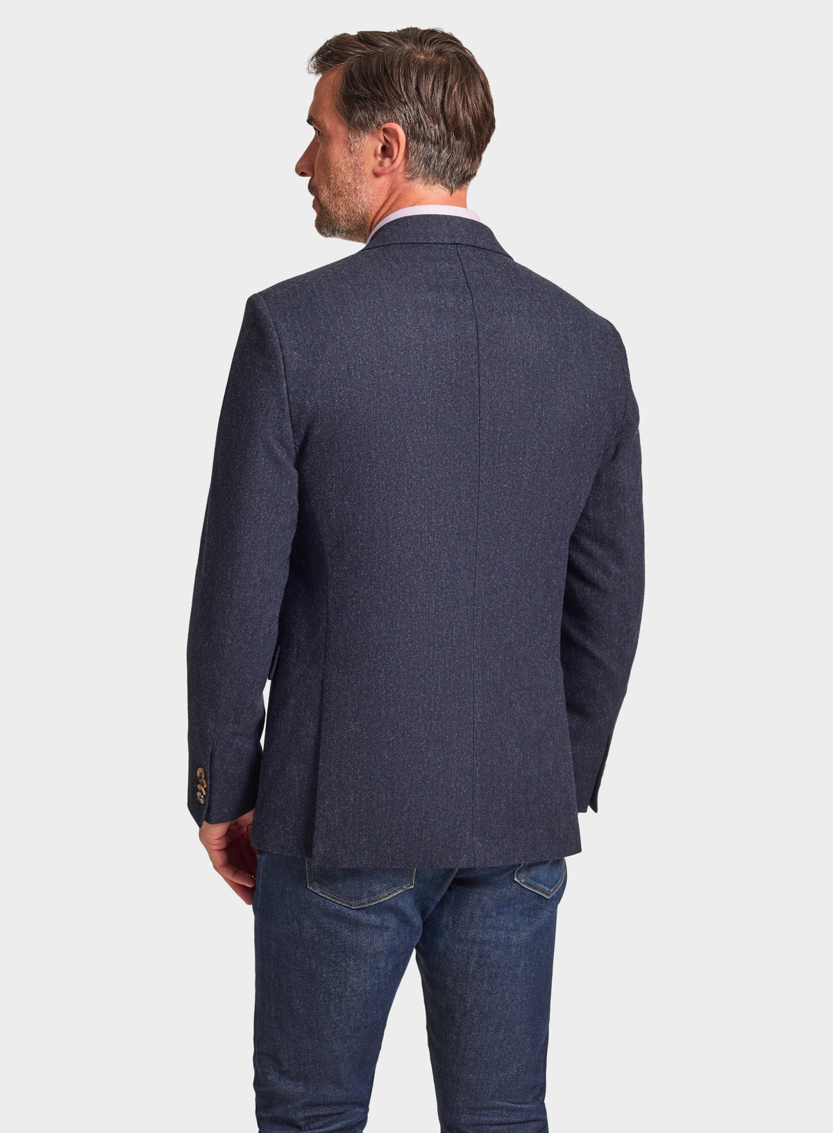 Men’s wool blazer jumper in Charcoal.