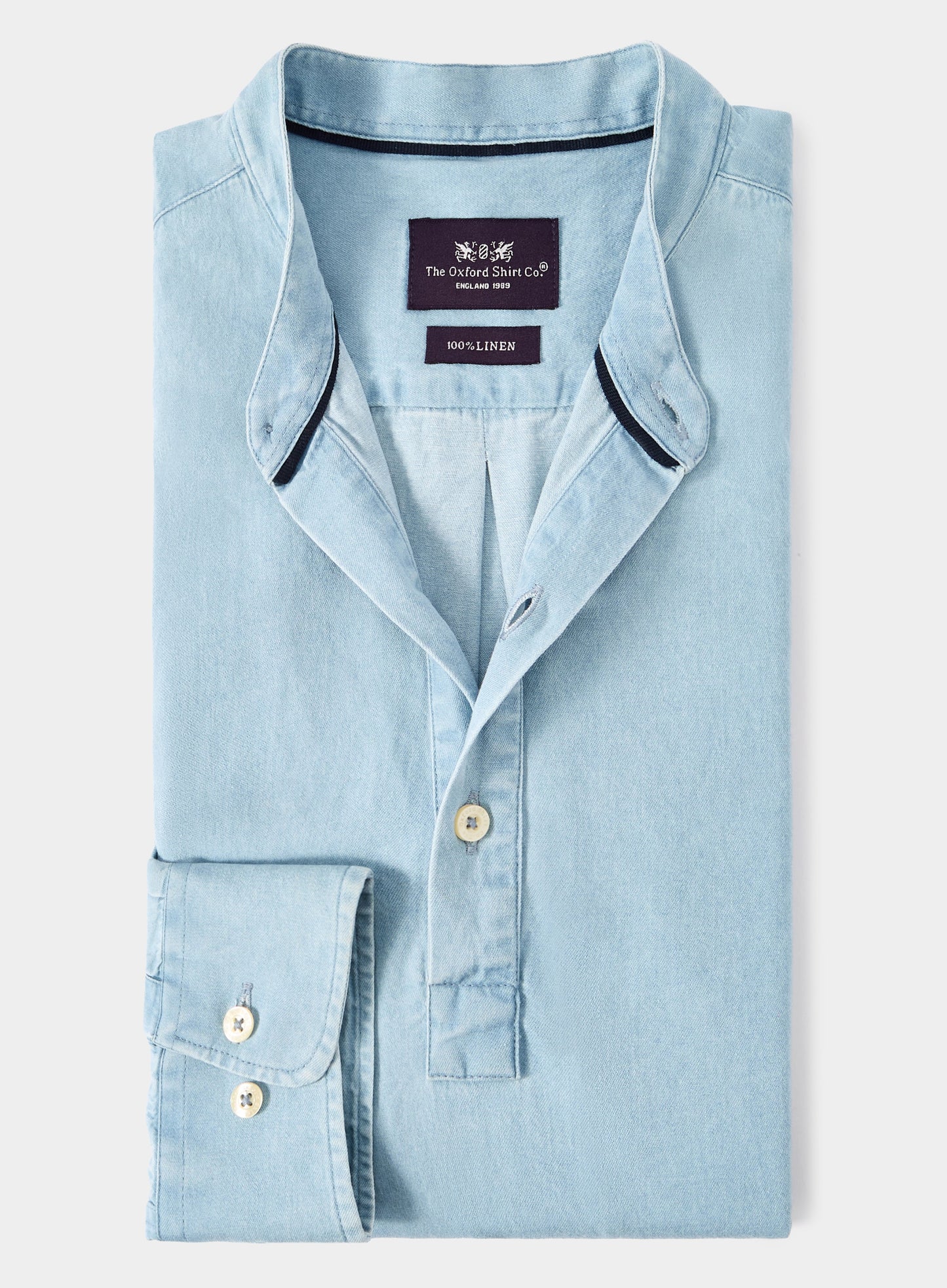 Nehru Collar Denim Shirt