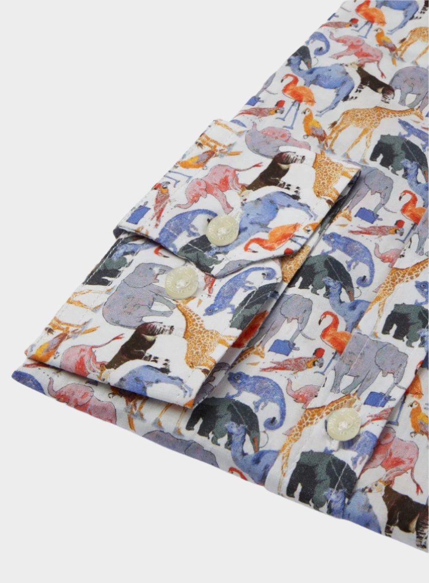Queue for the Zoo Orange - Made with Liberty Fabric