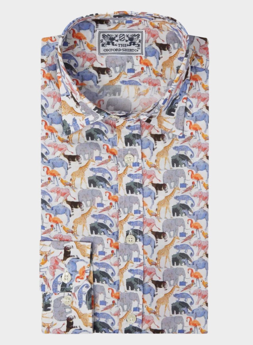 Queue for the Zoo Orange - Made with Liberty Fabric