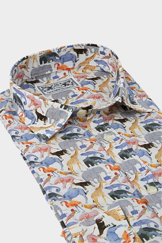Queue for the Zoo Orange - Made with Liberty Fabric