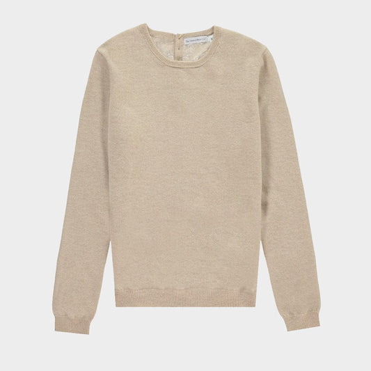 Women’s cashmere crew neck jumper in Natural.