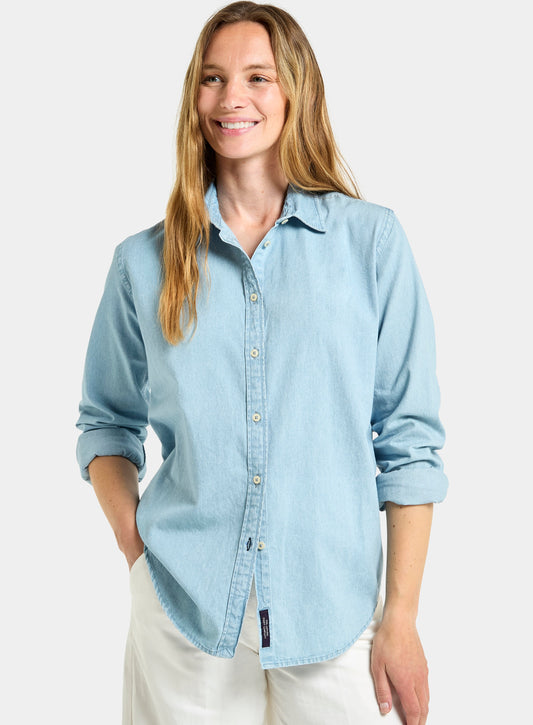 Women’s classic denim shirt.