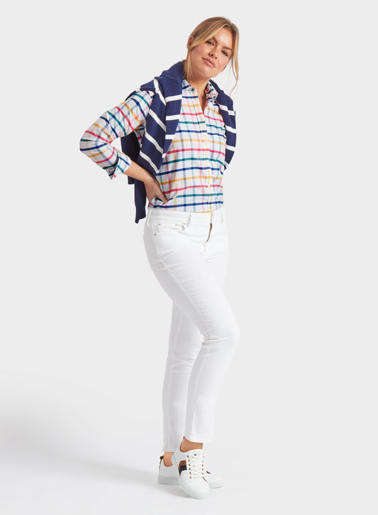 Women’s classic Oxford shirt in Multi Check.