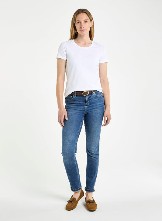 Women’s Classic Scoop Neck Short - Sleeved T-Shirt in White