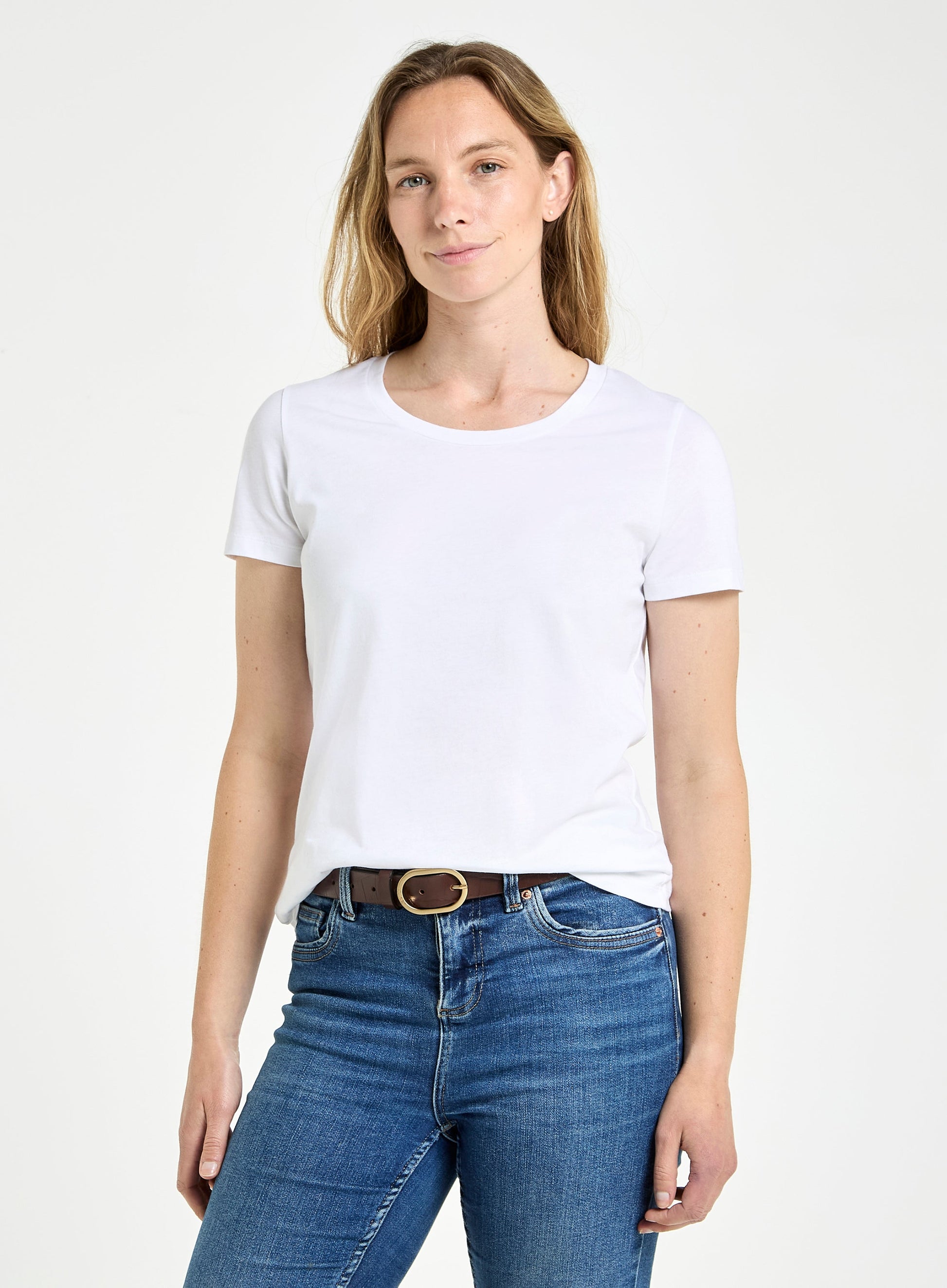 Women’s Classic Scoop Neck Short - Sleeved T-Shirt in White