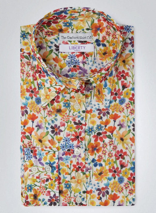 Women’s shirt in Dreams of Summer Liberty fabric.