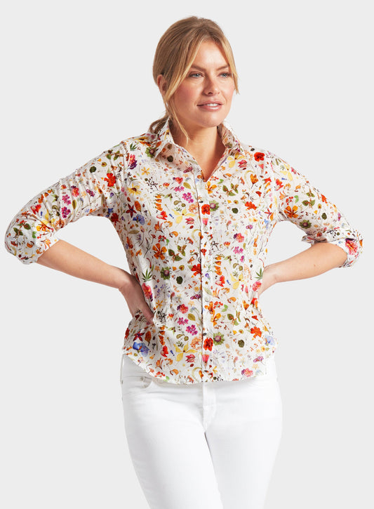 Women’s shirt in Floral Eve Liberty fabric.