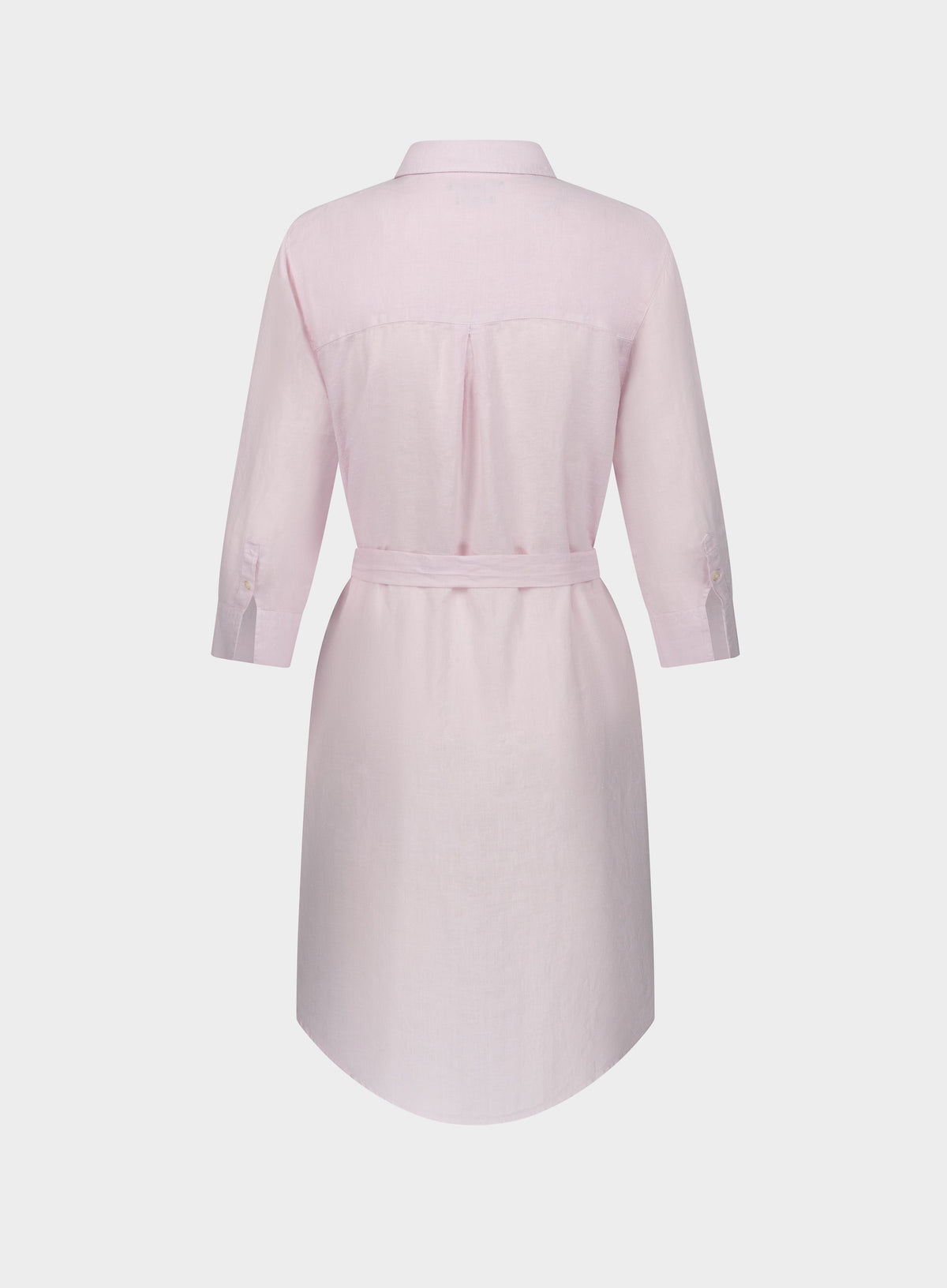 Women’s linen shirt dress in Pink.