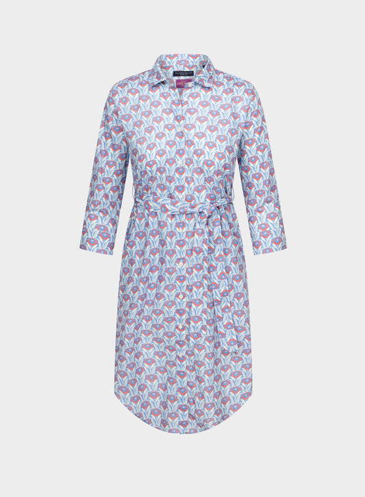 Women’s shirt dress in Sunflower Bloom Shirt Dress Liberty fabric.