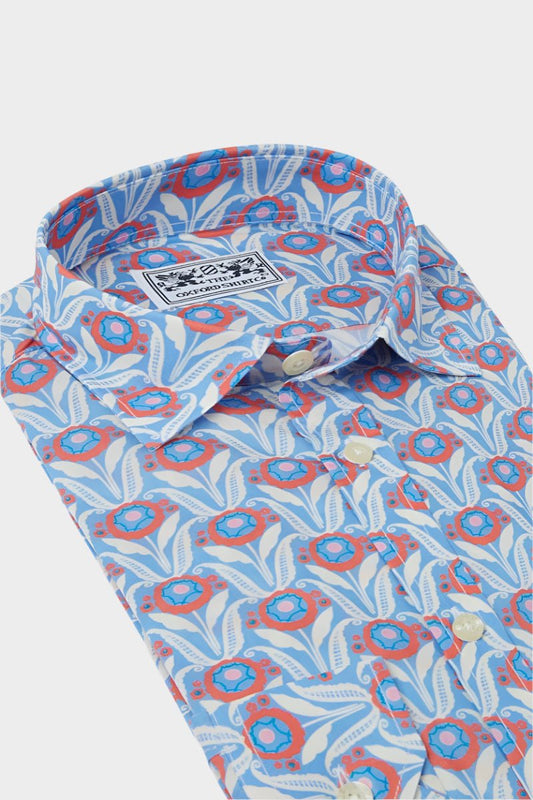 Women’s shirt in Sunflower Blooms Liberty fabric.
