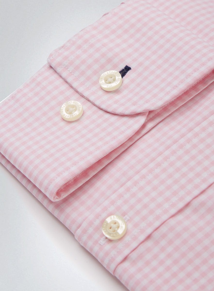 Button Down Gingham Shirt - Pink