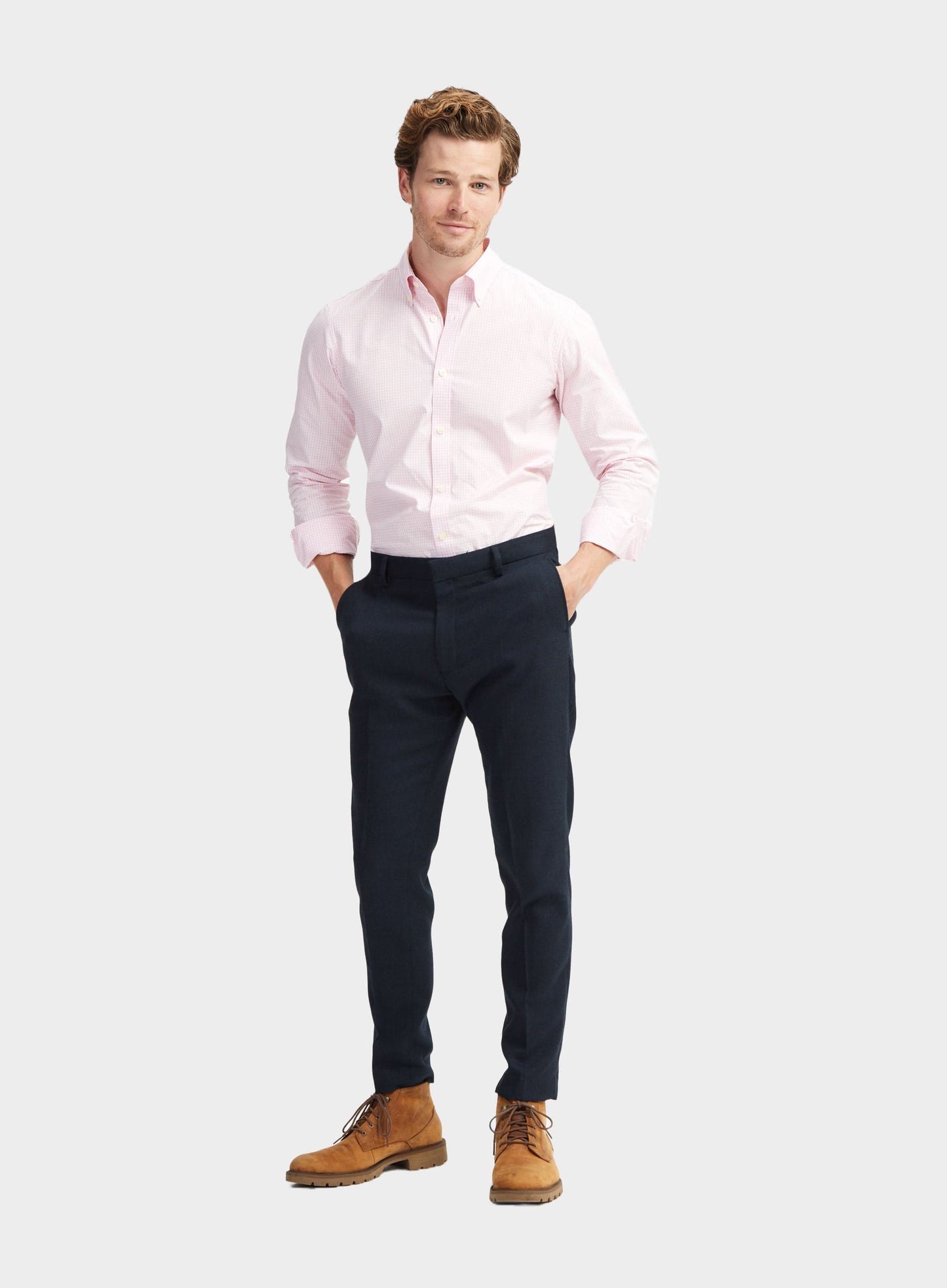 Button Down Gingham Shirt - Pink