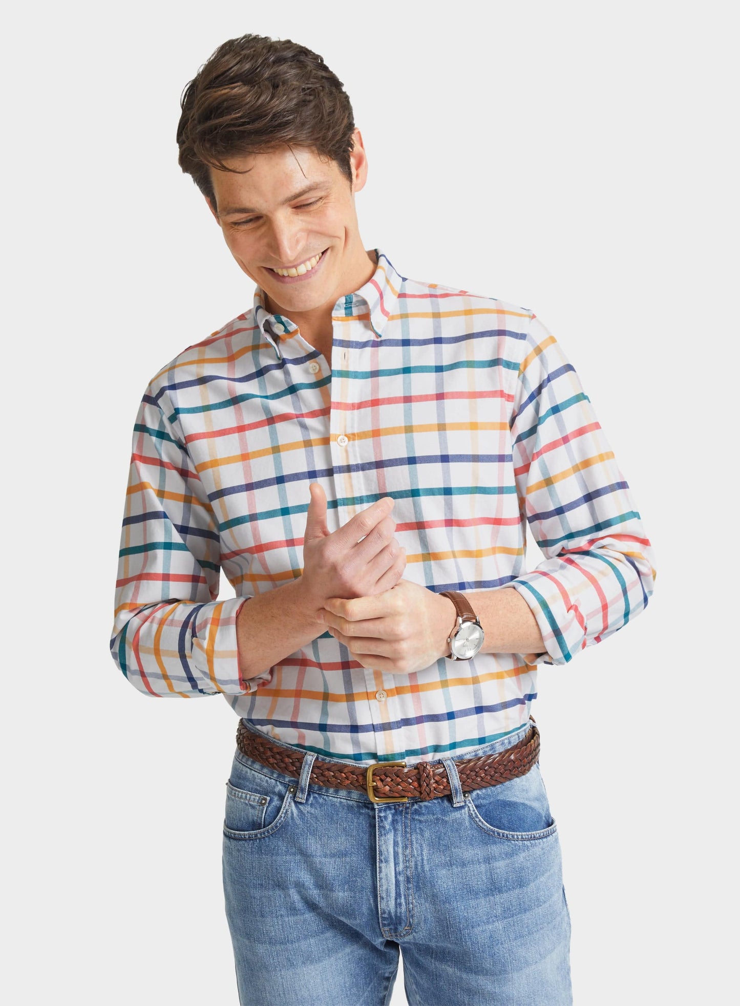 Button Down Oxford Shirt - Multi Check