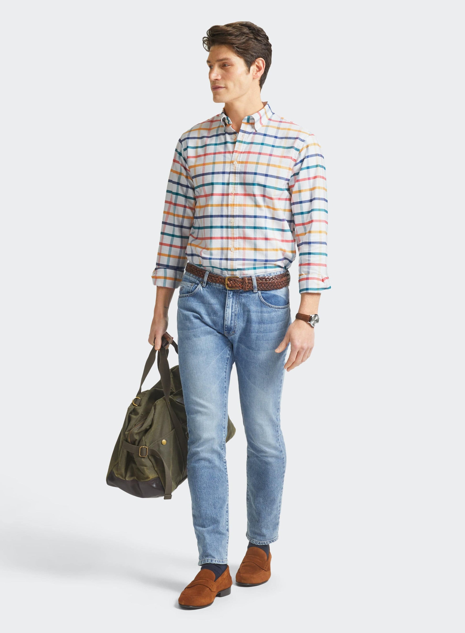 Button Down Oxford Shirt - Multi Check