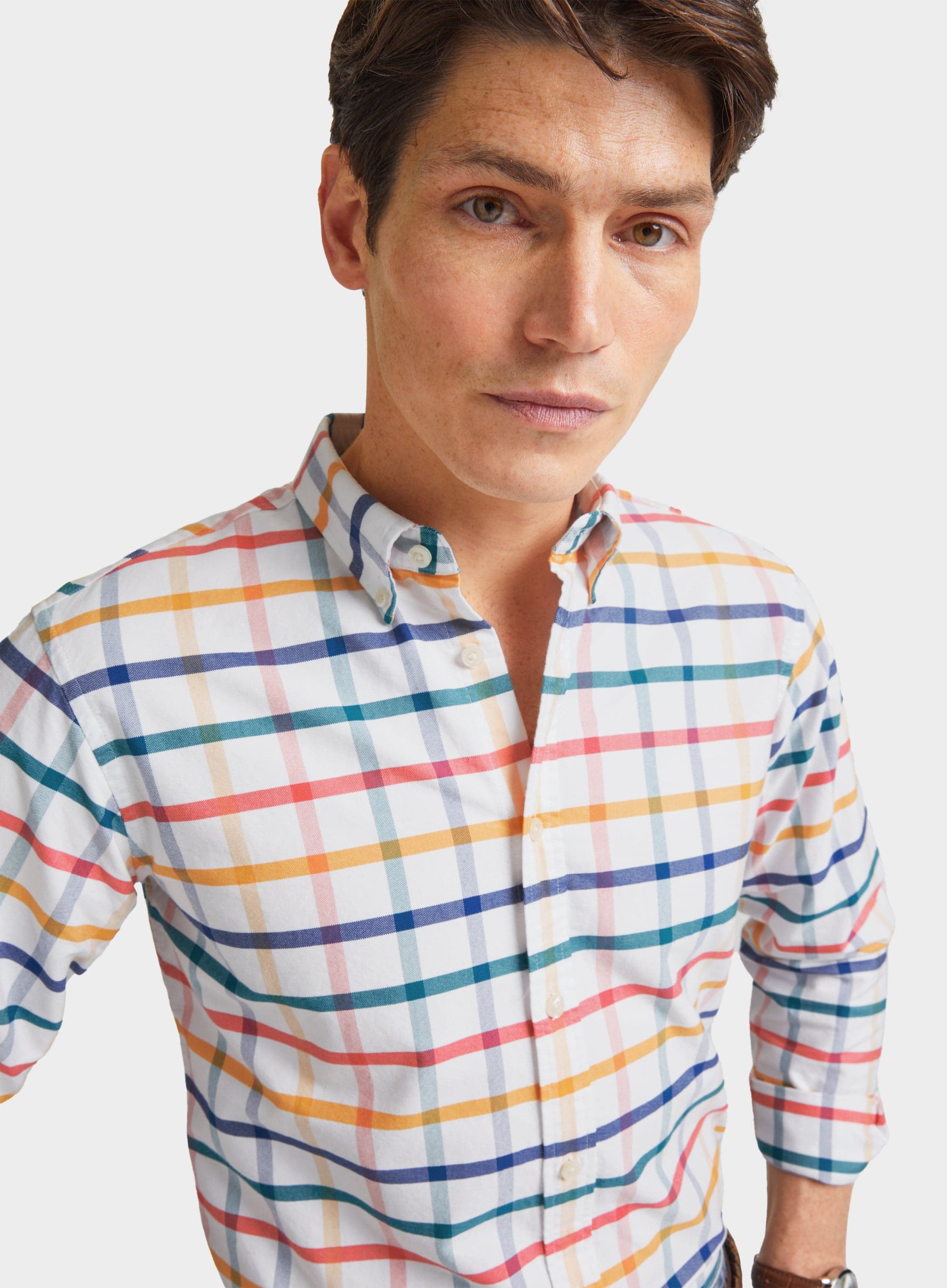 Button Down Oxford Shirt - Multi Check