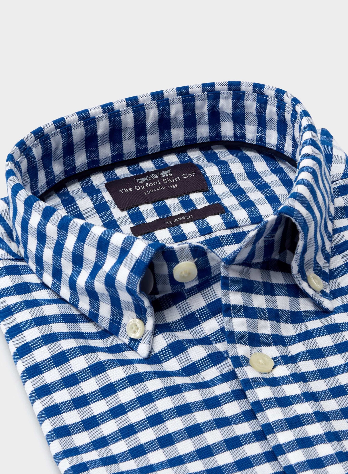 Button Down Oxford Shirt - Navy Check