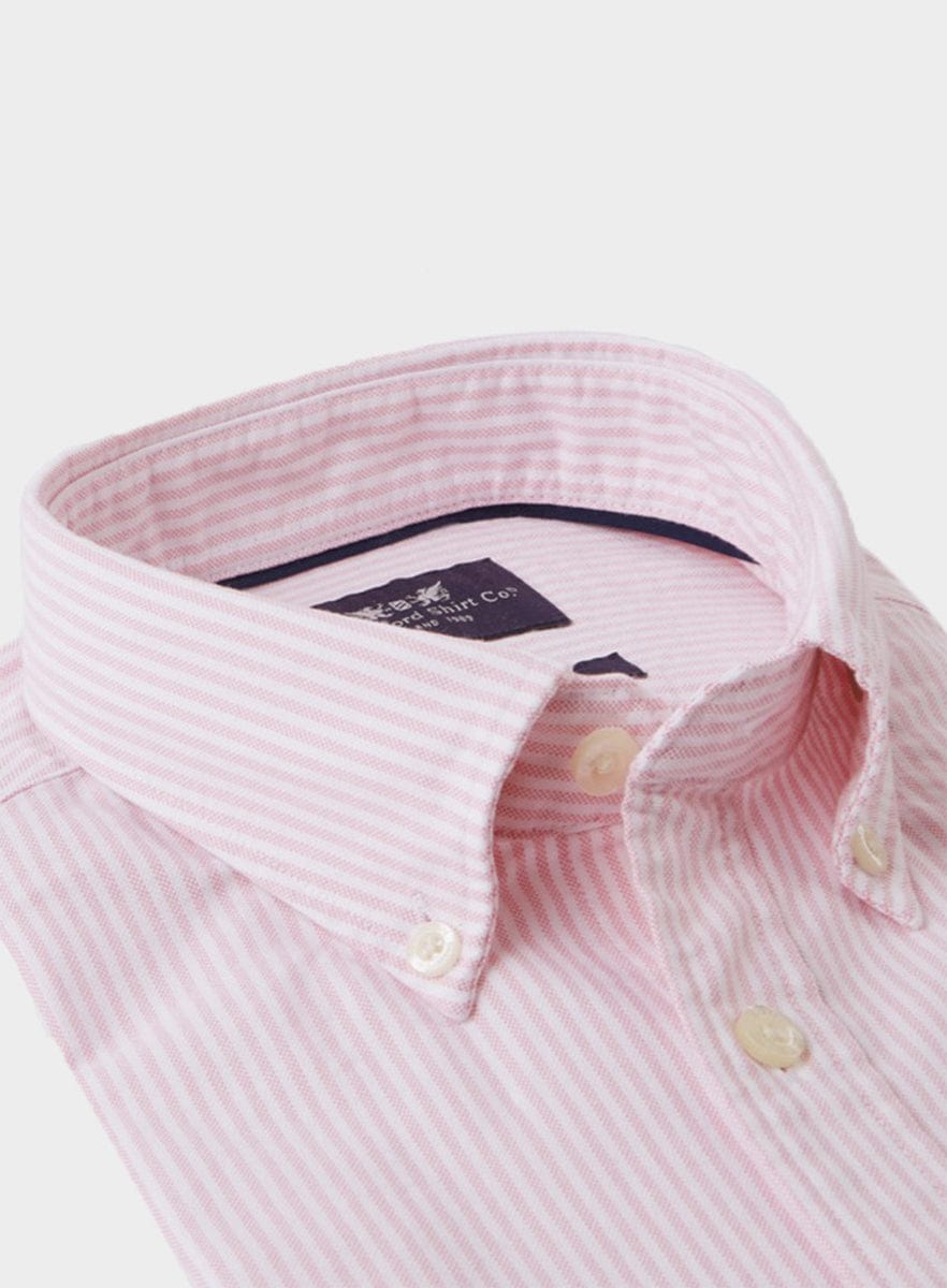 Button Down Oxford Shirt - Pink Stripe