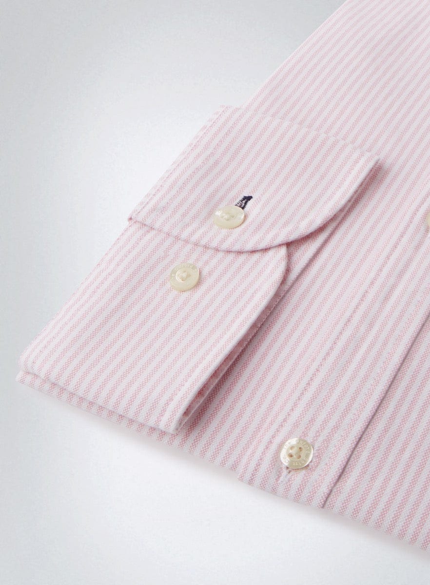 Button Down Oxford Shirt - Pink Stripe