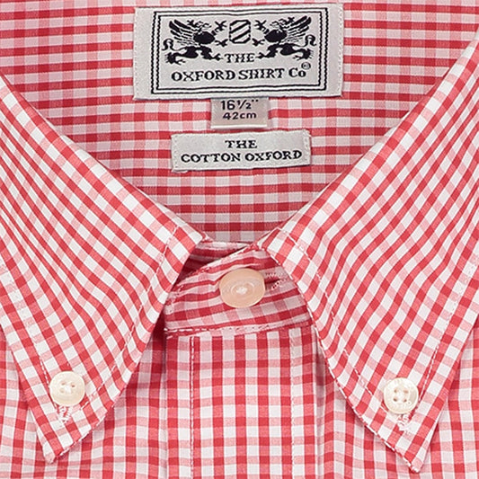 Button Down Shirt in Red Gingham