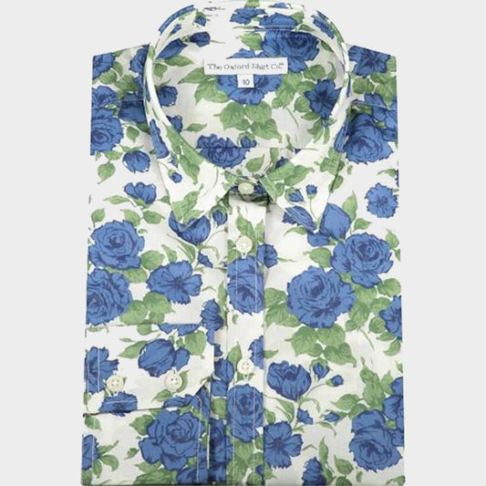 Caroline Rose Blue - Made with Liberty Fabric