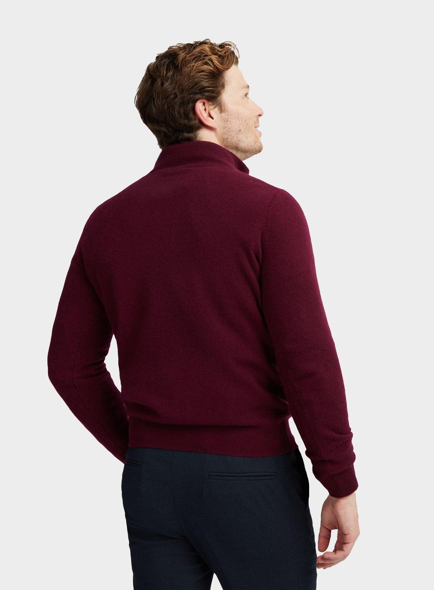 Cashmere 1/4 Zip in Aubergine