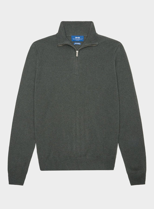 Cashmere 1/4 Zip in Highland Green