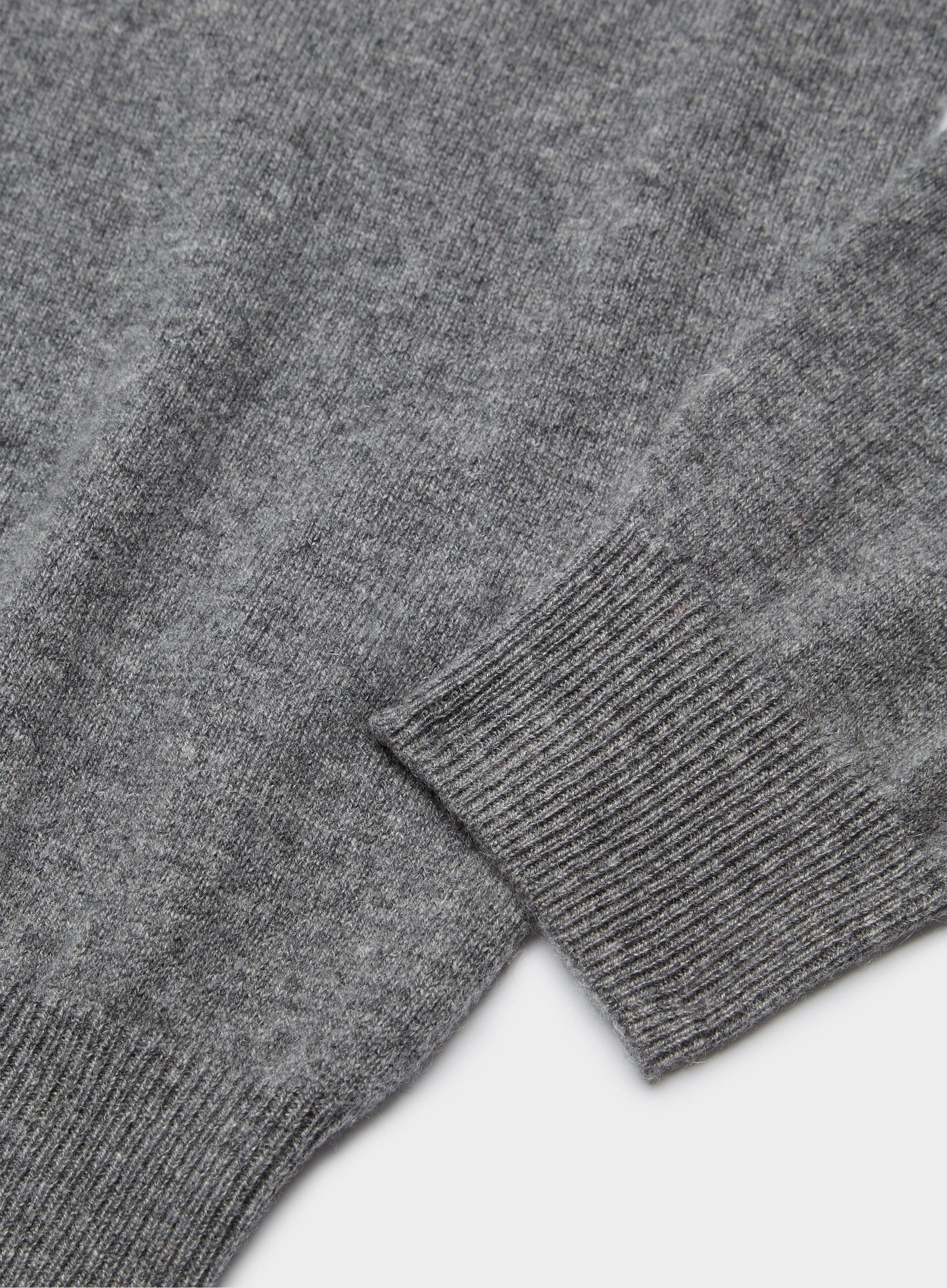 Cashmere 1/4 Zip in Mid Grey