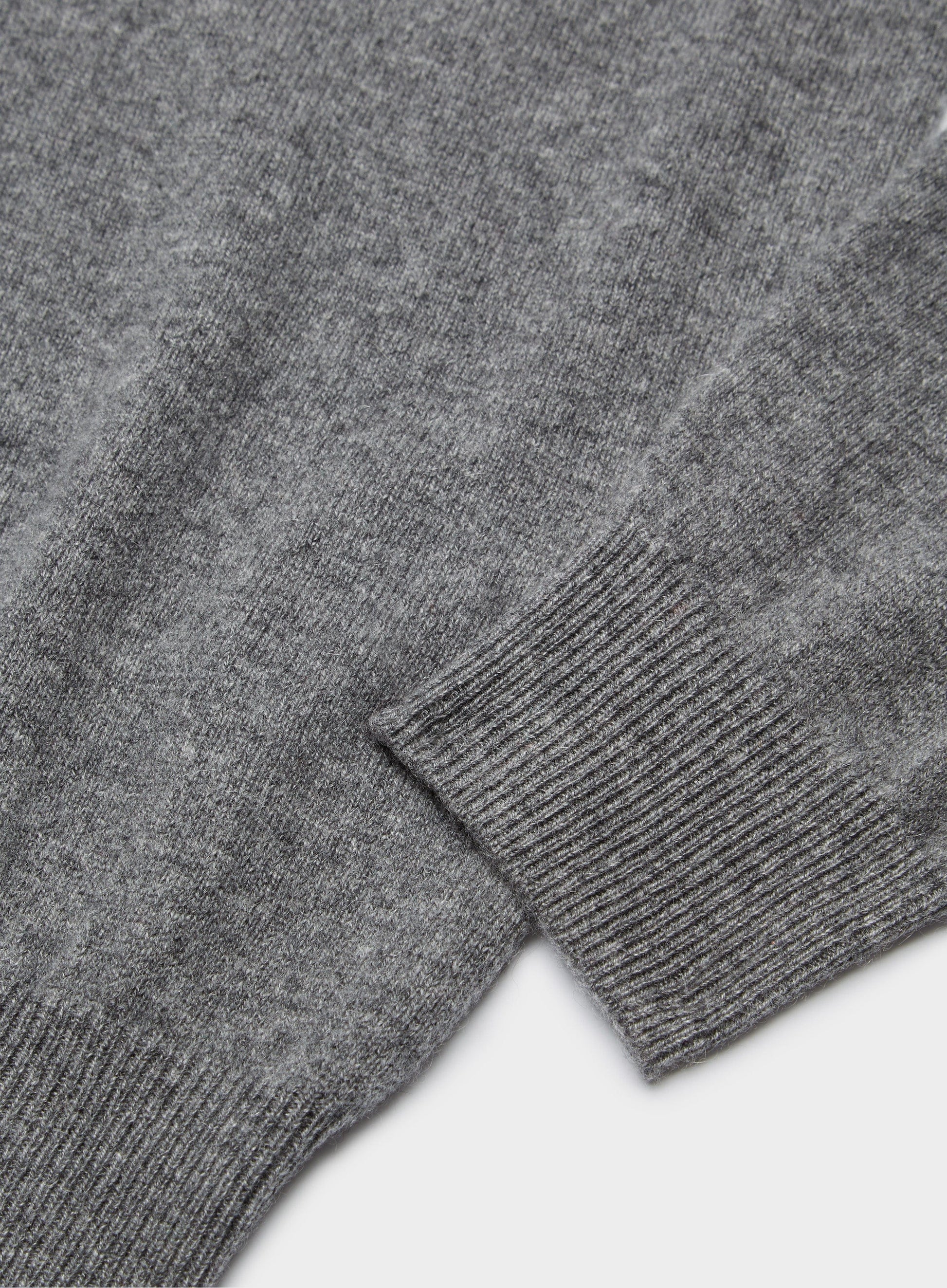 Cashmere 1/4 Zip in Mid Grey