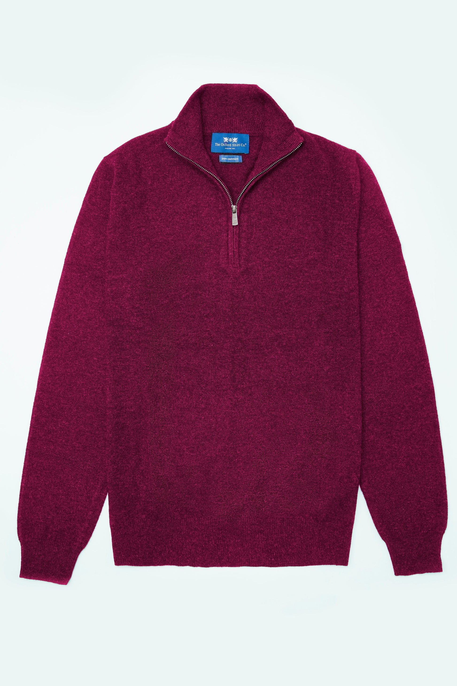 Cashmere 1/4 Zip in Raspberry
