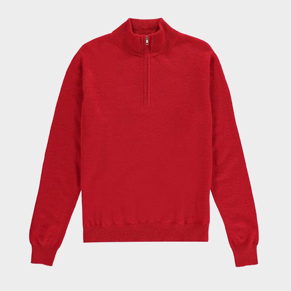 Cashmere 1/4 Zip in Red