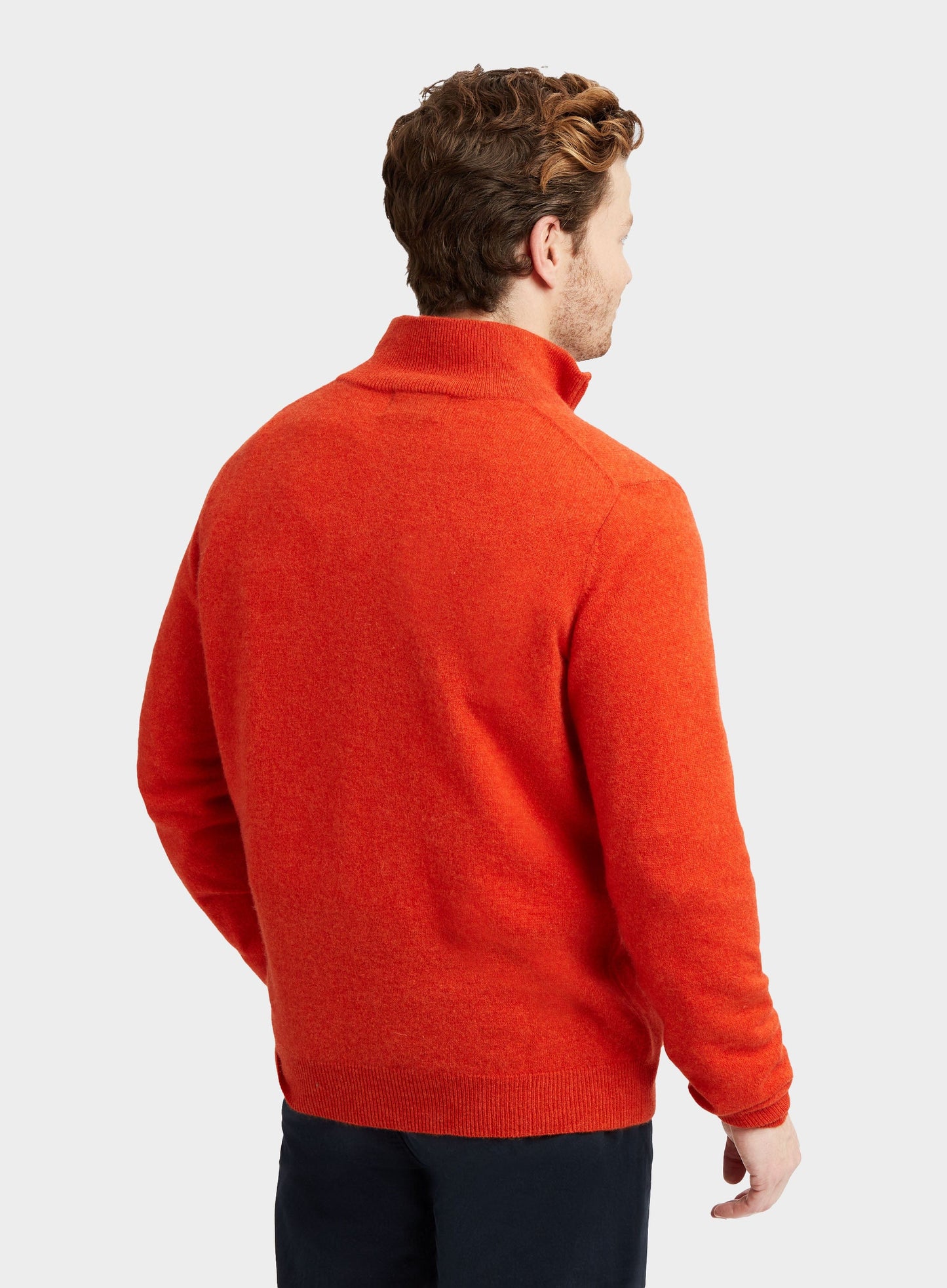 Cashmere 1/4 Zip in Rust