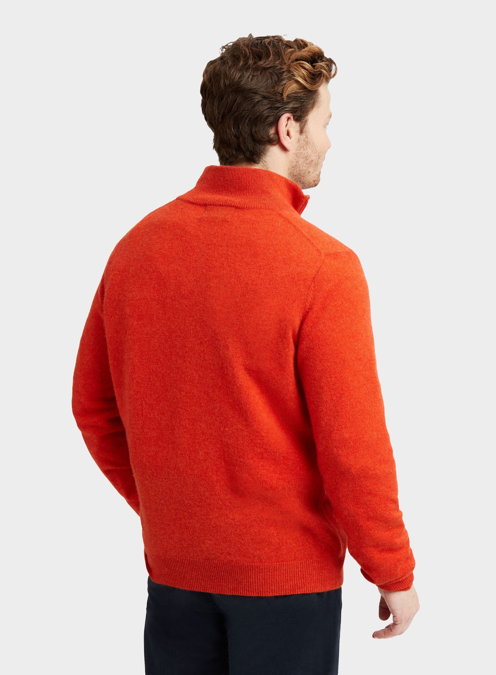 Cashmere 1/4 Zip in Rust