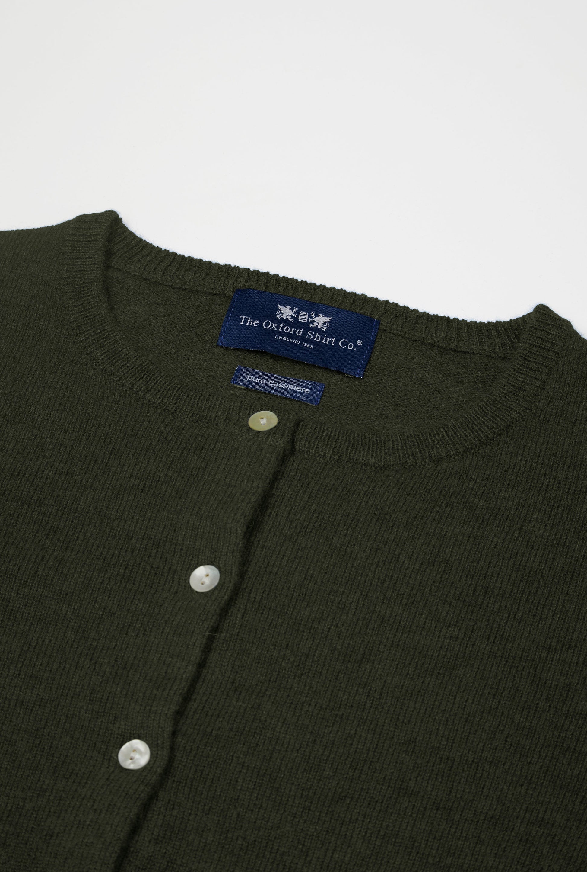 Cashmere Cardigan in Highland Green