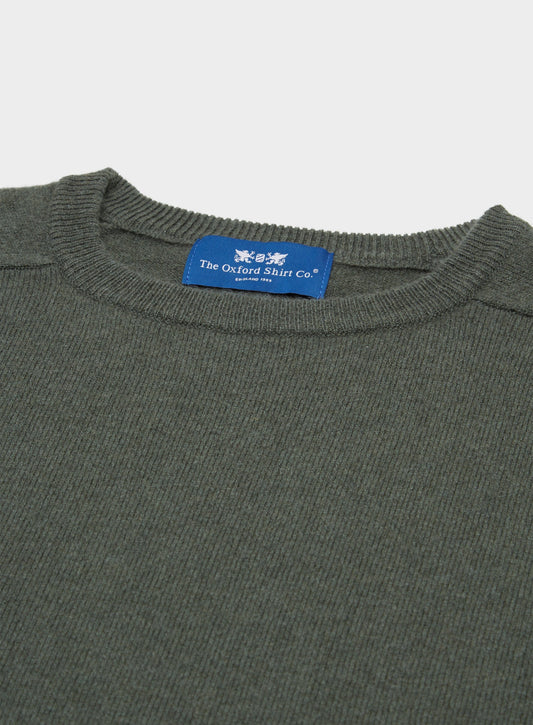 Cashmere Crew Neck in Highland Green