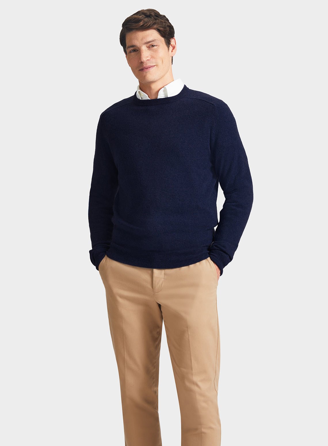 Cashmere Crew Neck in Navy