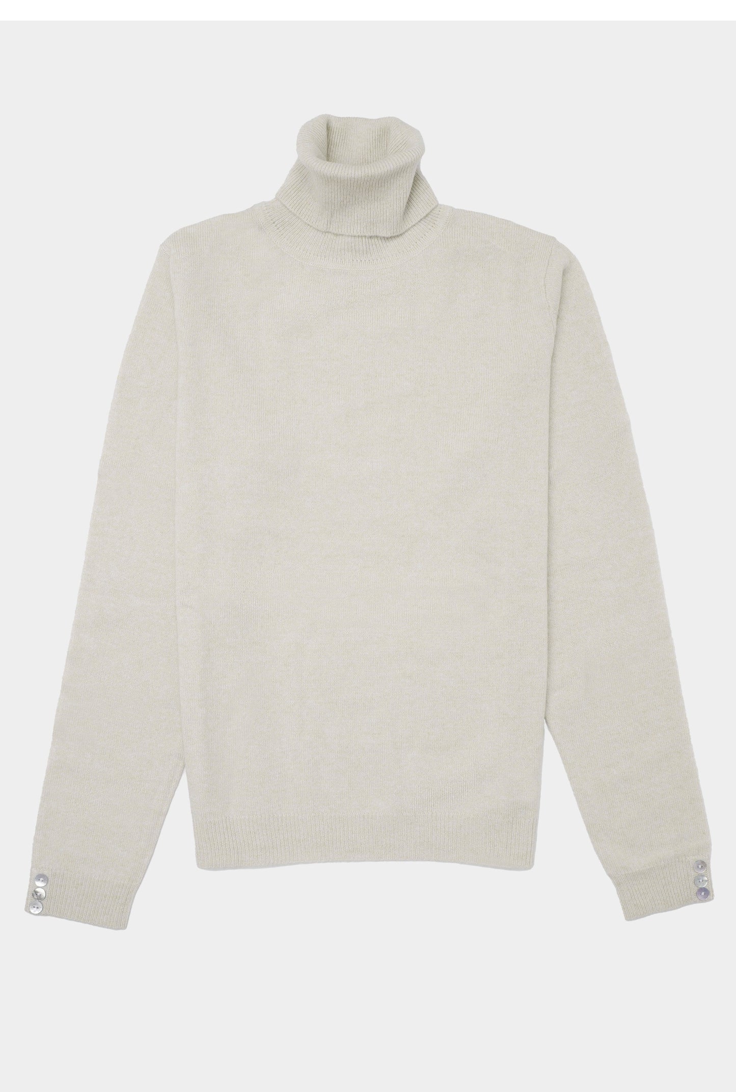 Cashmere Roll Neck in Ecru