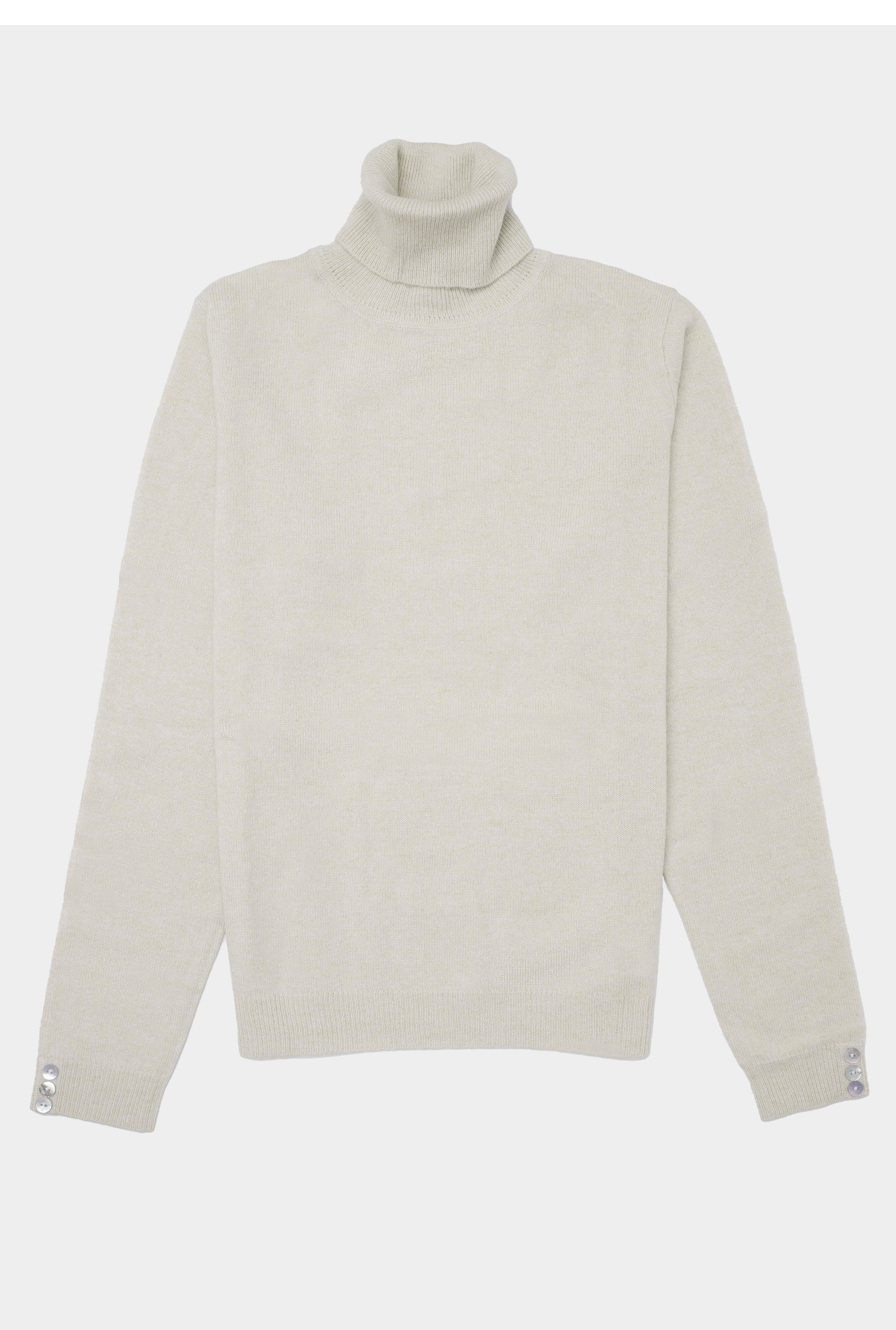 Cashmere Roll Neck in Ecru