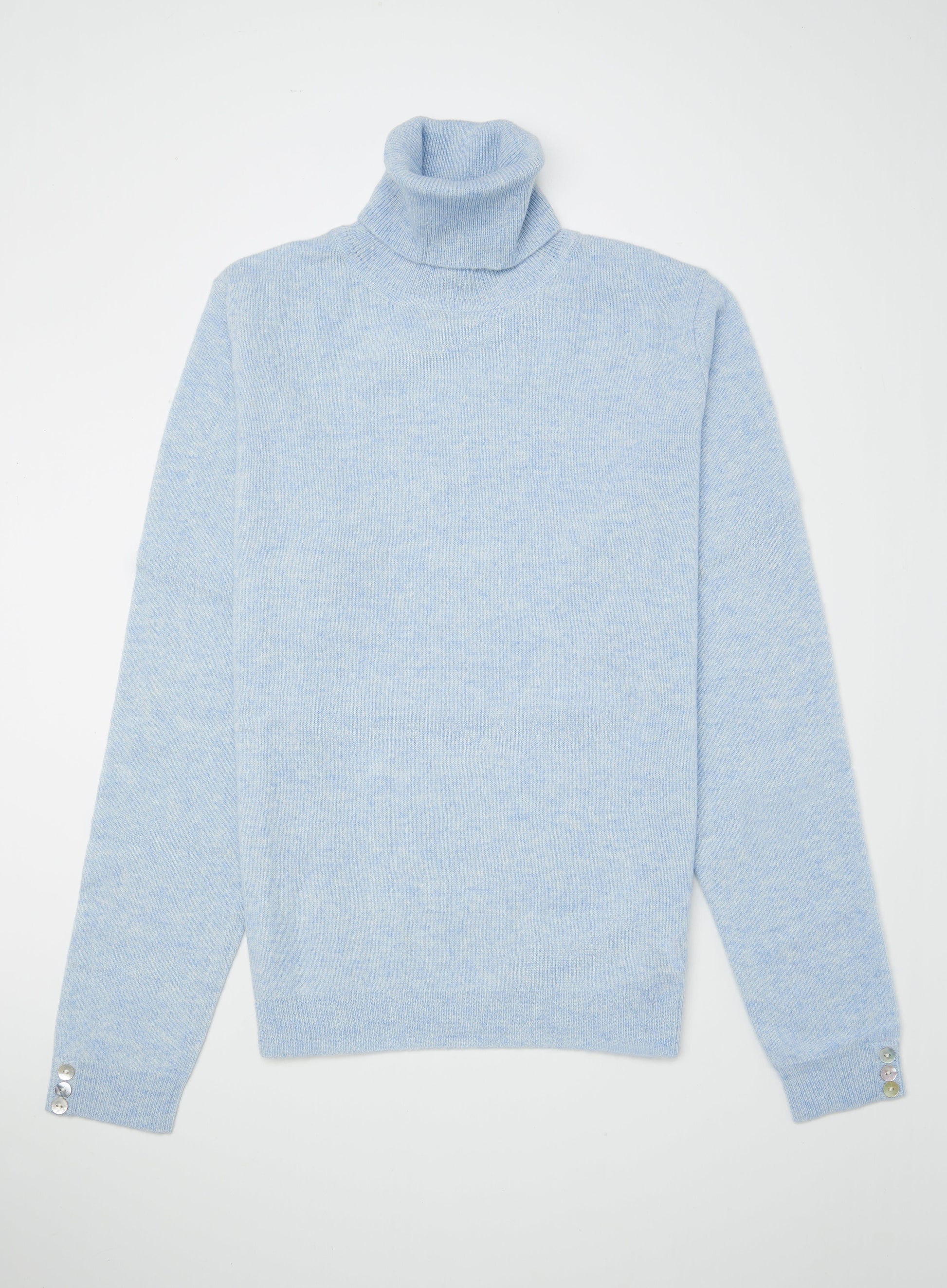 Cashmere Roll Neck in Frost